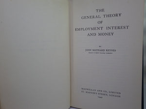 THE GENERAL THEORY OF EMPLOYMENT INTEREST AND MONEY BY JOHN MAYNARD KEYNES 1949