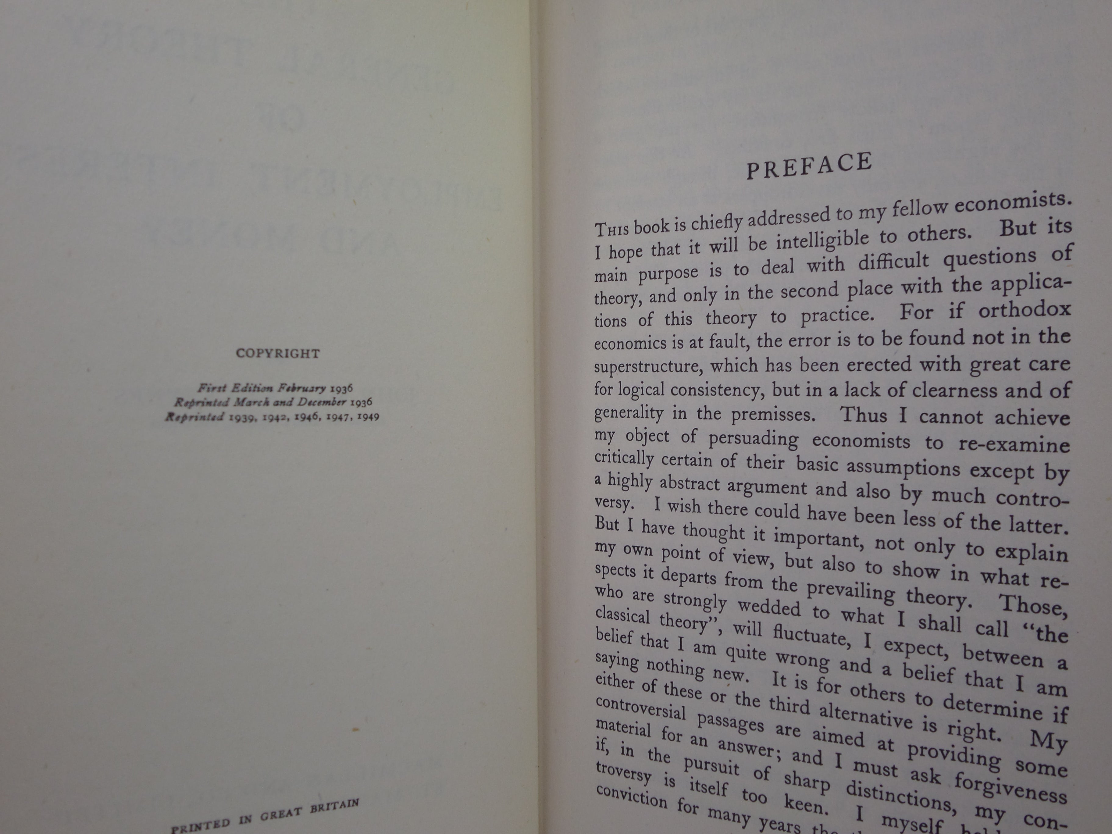 THE GENERAL THEORY OF EMPLOYMENT INTEREST AND MONEY BY JOHN MAYNARD KEYNES 1949