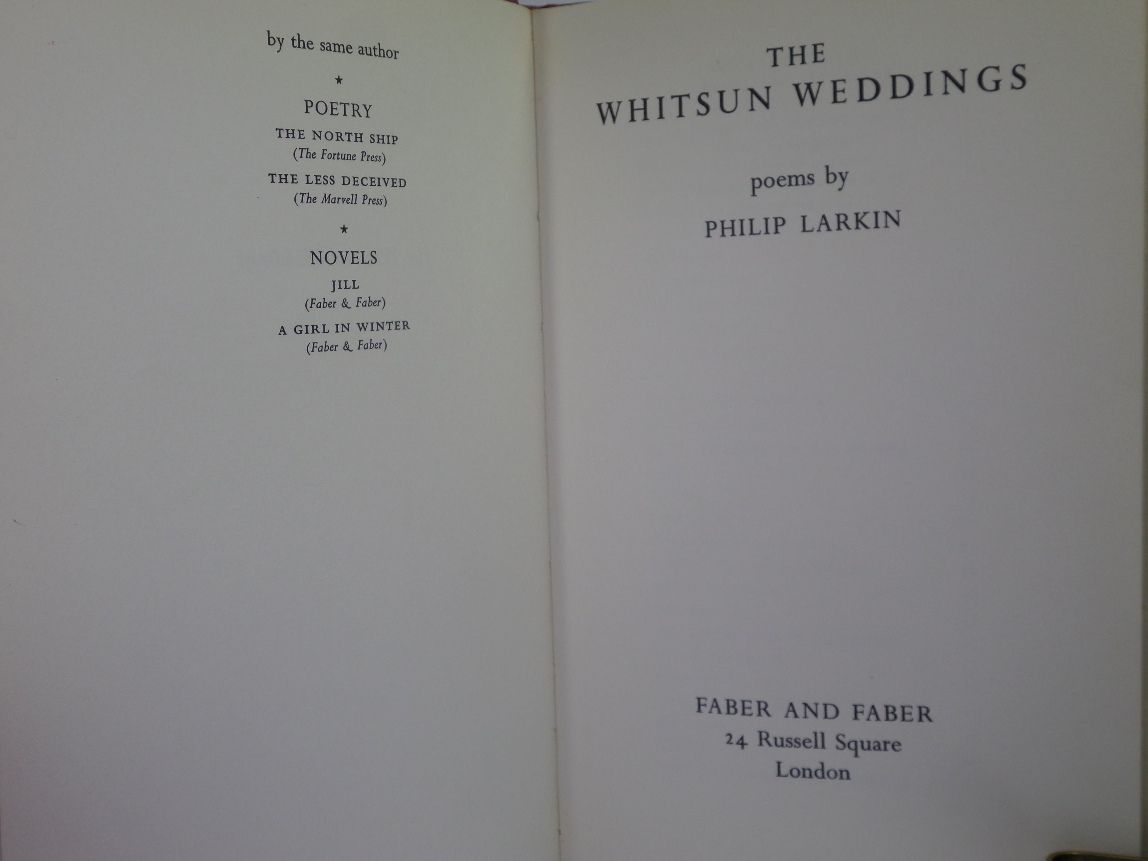 THE WHITSUN WEDDINGS BY PHILIP LARKIN 1965