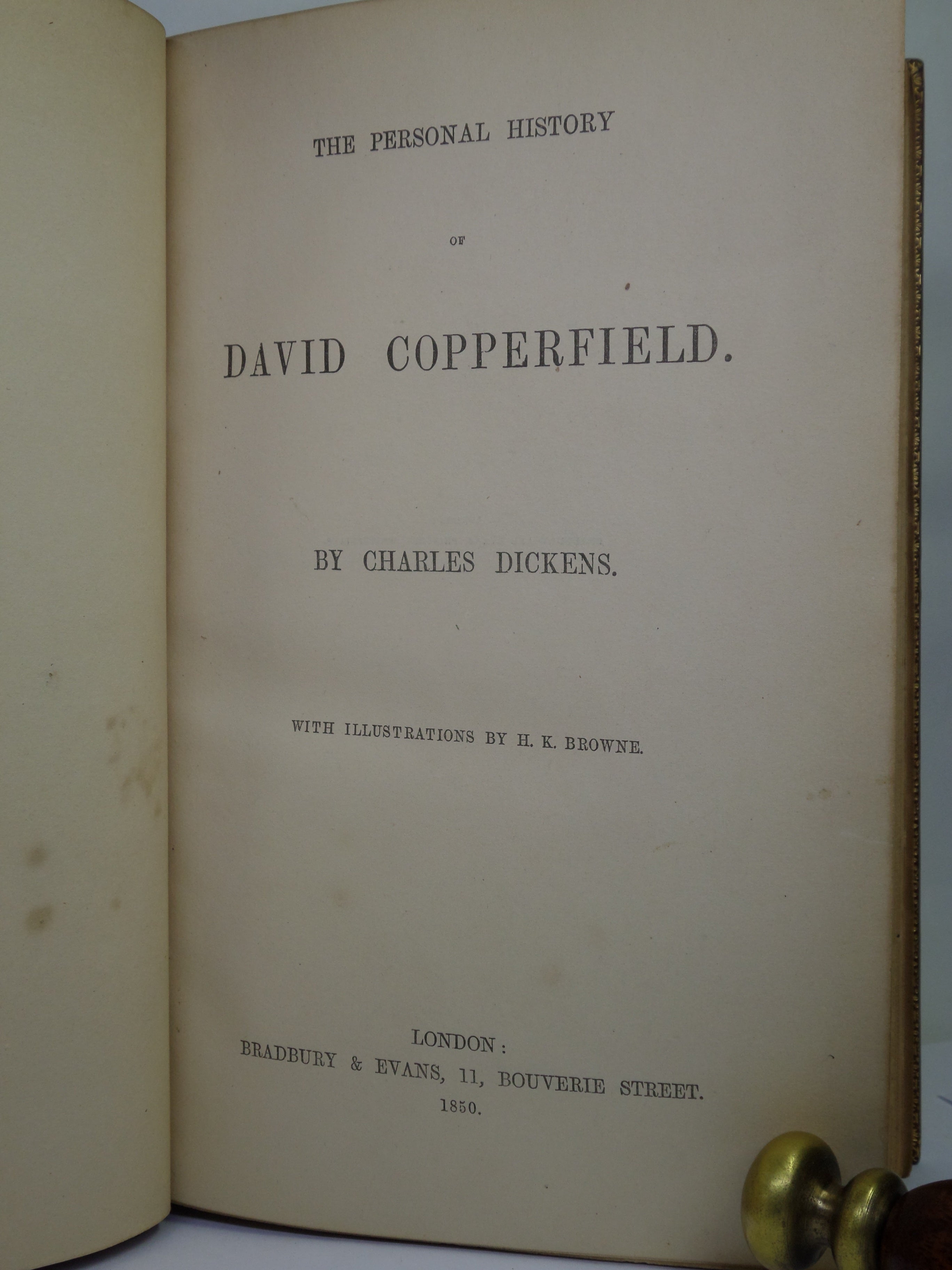THE PERSONAL HISTORY OF DAVID COPPERFIELD BY CHARLES DICKENS 1850 FIRST EDITION