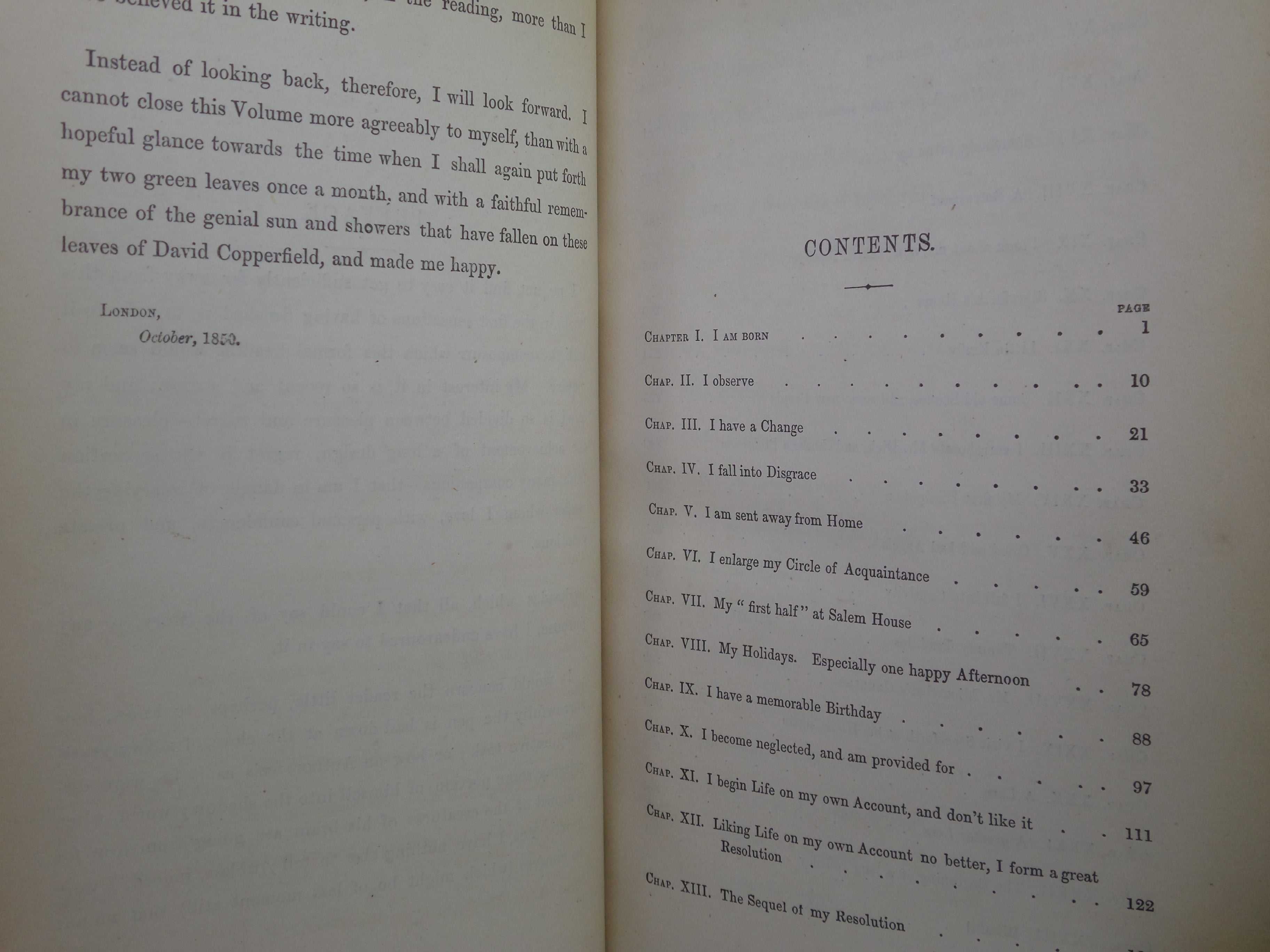 THE PERSONAL HISTORY OF DAVID COPPERFIELD BY CHARLES DICKENS 1850 FIRST EDITION