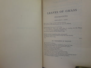 LEAVES OF GRASS BY WALT WHITMAN 1929 FINE LEATHER BINDING