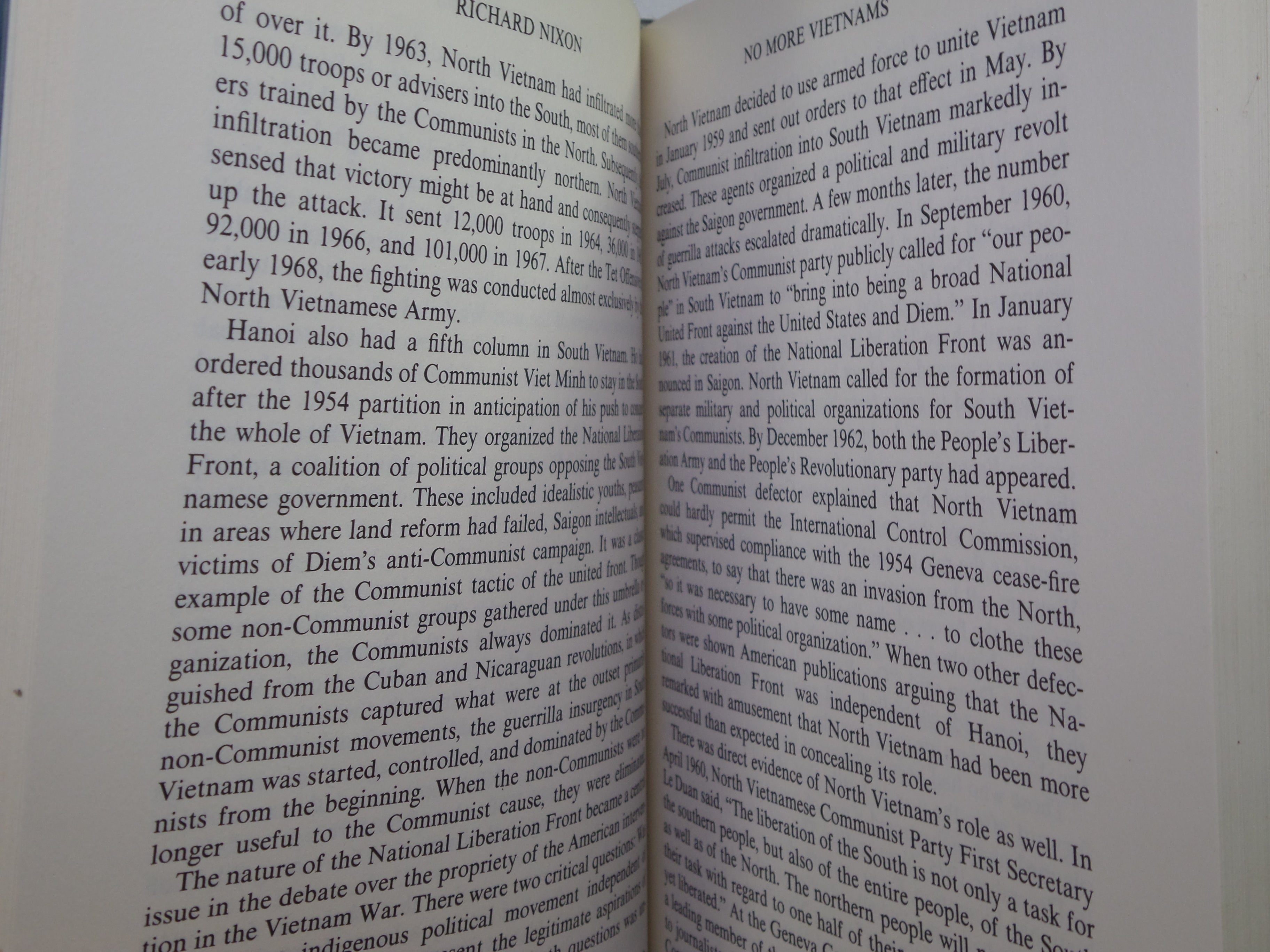 NO MORE VIETNAMS BY RICHARD NIXON 1985 SIGNED FIRST EDITION