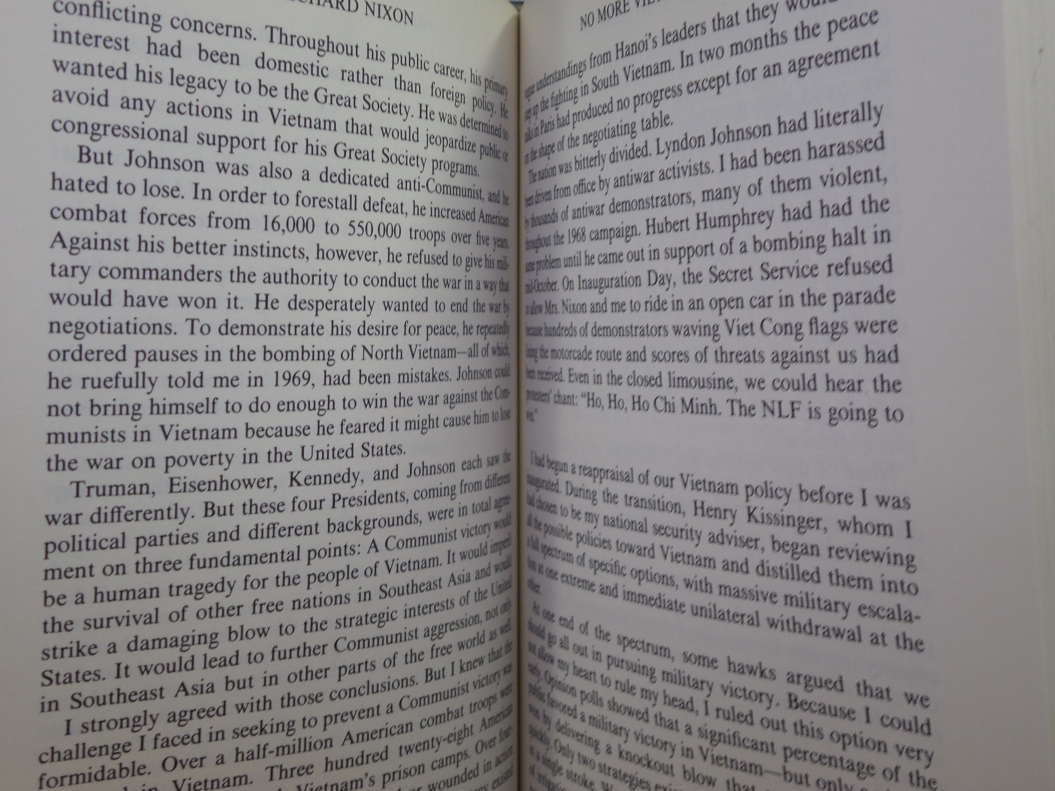 NO MORE VIETNAMS BY RICHARD NIXON 1985 SIGNED FIRST EDITION