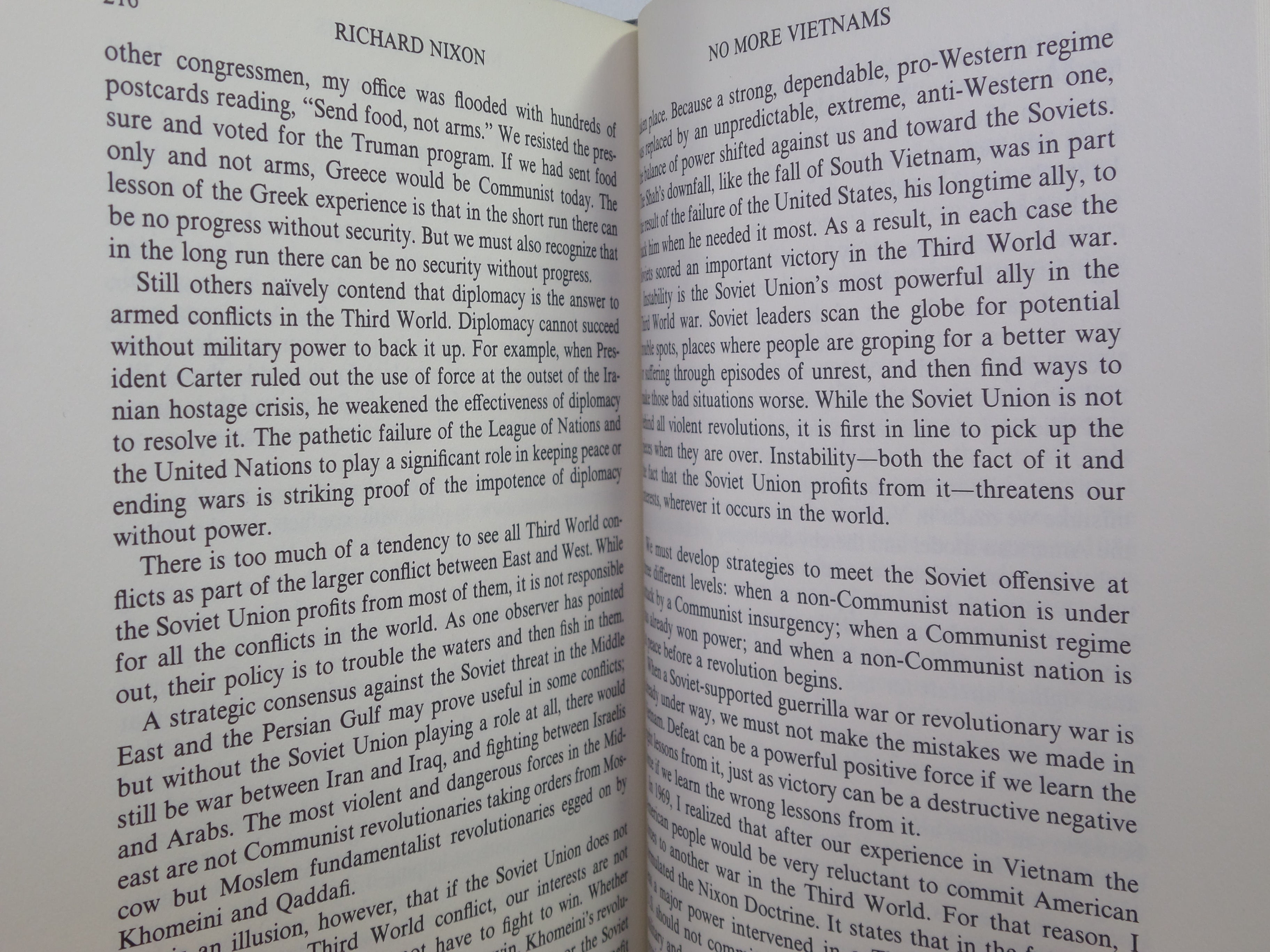 NO MORE VIETNAMS BY RICHARD NIXON 1985 SIGNED FIRST EDITION