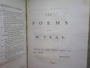 THE POEMS OF THOMAS GRAY 1775 SECOND EDITION, LEATHER BOUND