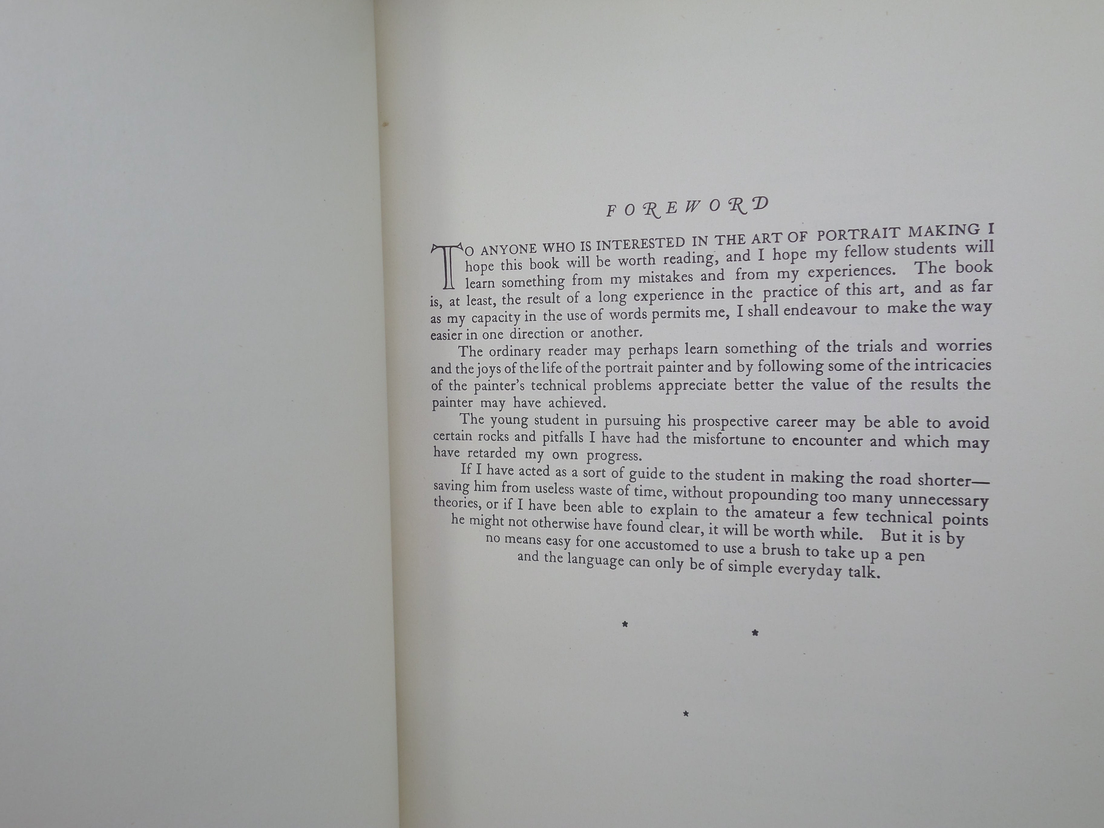 THE TECHNIQUE OF PORTRAIT PAINTING BY HARRINGTON MANN 1933 FIRST EDITION