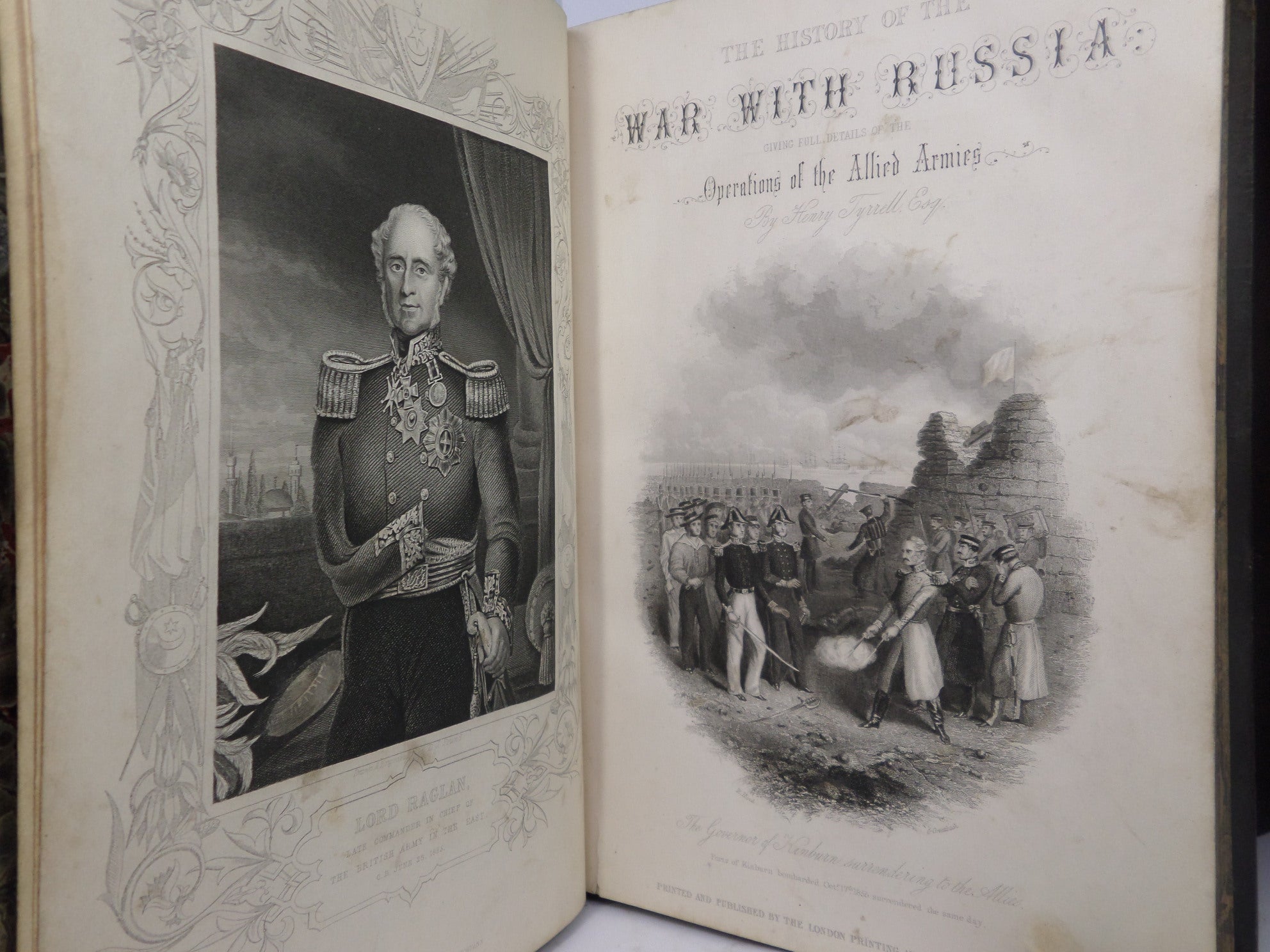 THE HISTORY OF THE WAR WITH RUSSIA BY HENRY TYRRELL 1855 LEATHER BOUND