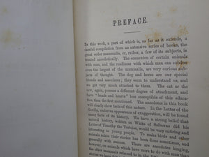 ANECDOTES AND STORIES OF QUADRUPEDS AND OTHER BEASTS BY ADAM WHITE C.1870 LEATHER BINDING