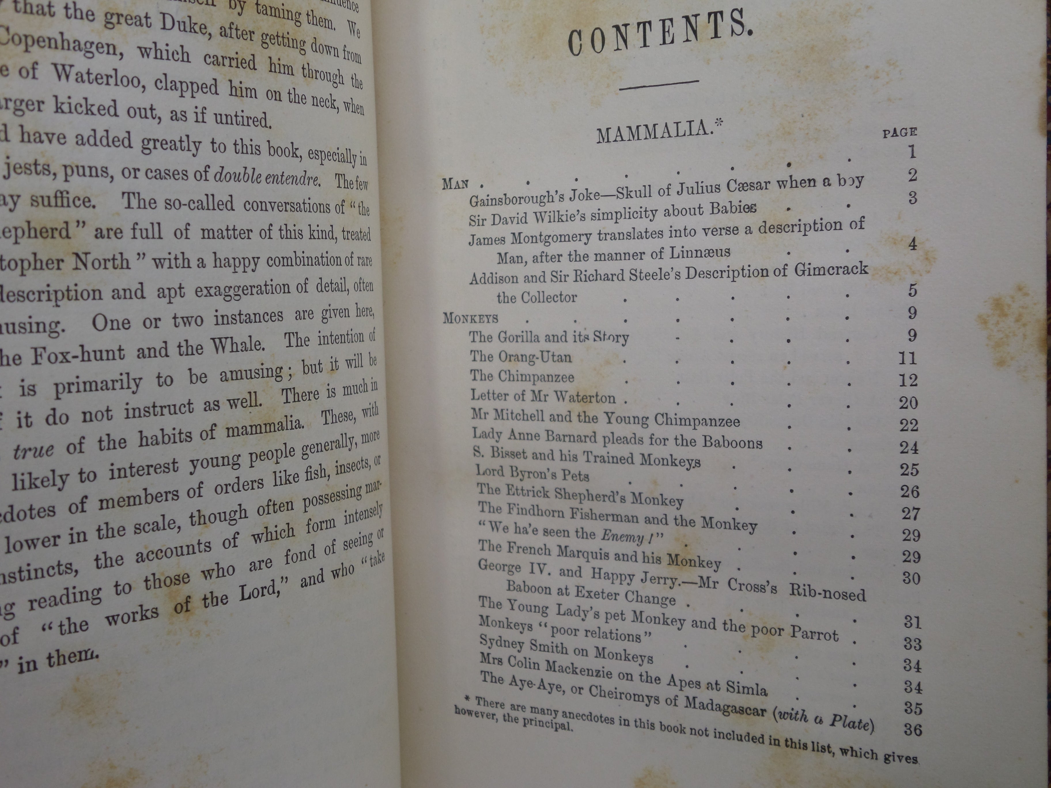 ANECDOTES AND STORIES OF QUADRUPEDS AND OTHER BEASTS BY ADAM WHITE C.1870 LEATHER BINDING