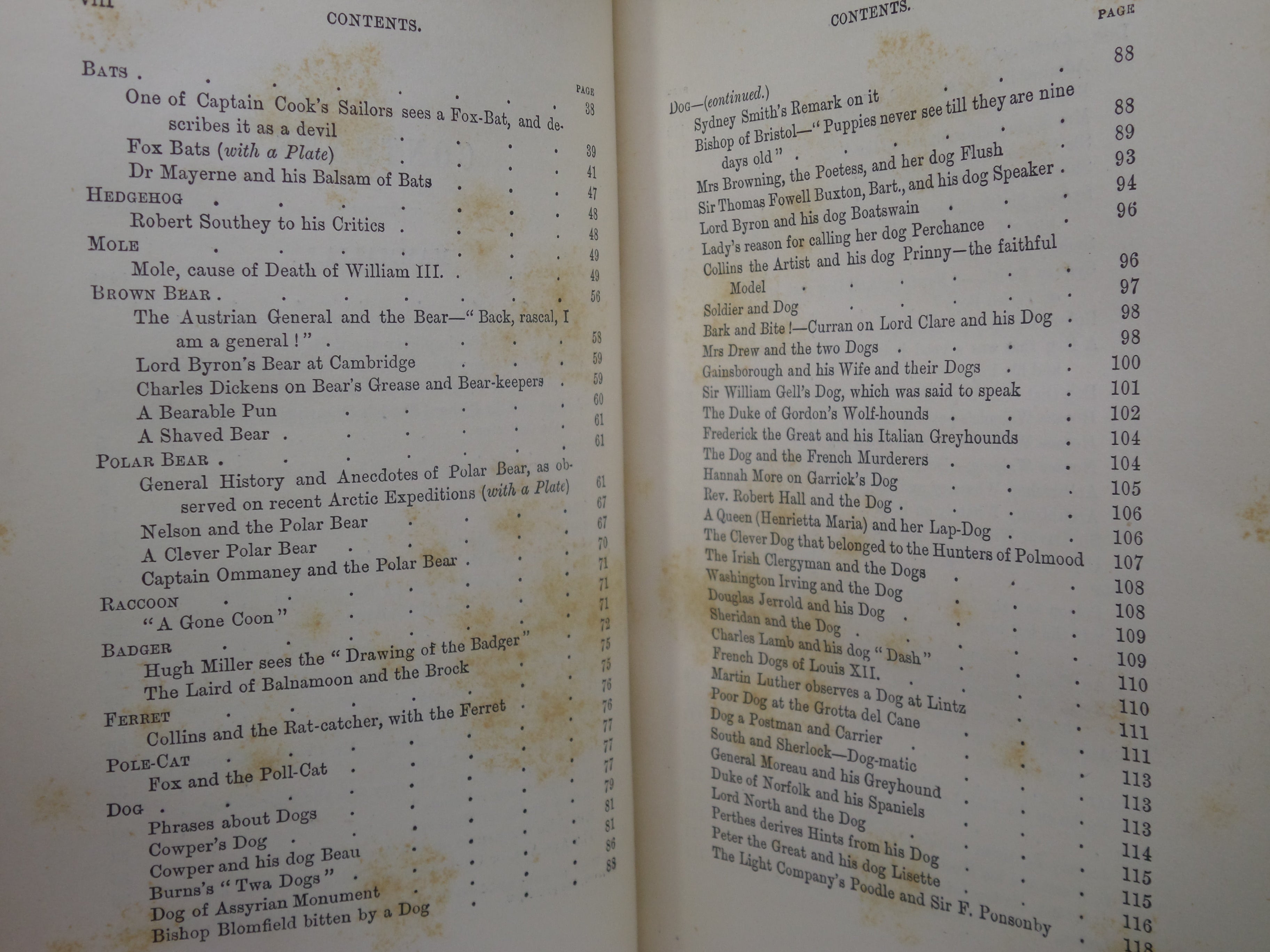 ANECDOTES AND STORIES OF QUADRUPEDS AND OTHER BEASTS BY ADAM WHITE C.1870 LEATHER BINDING