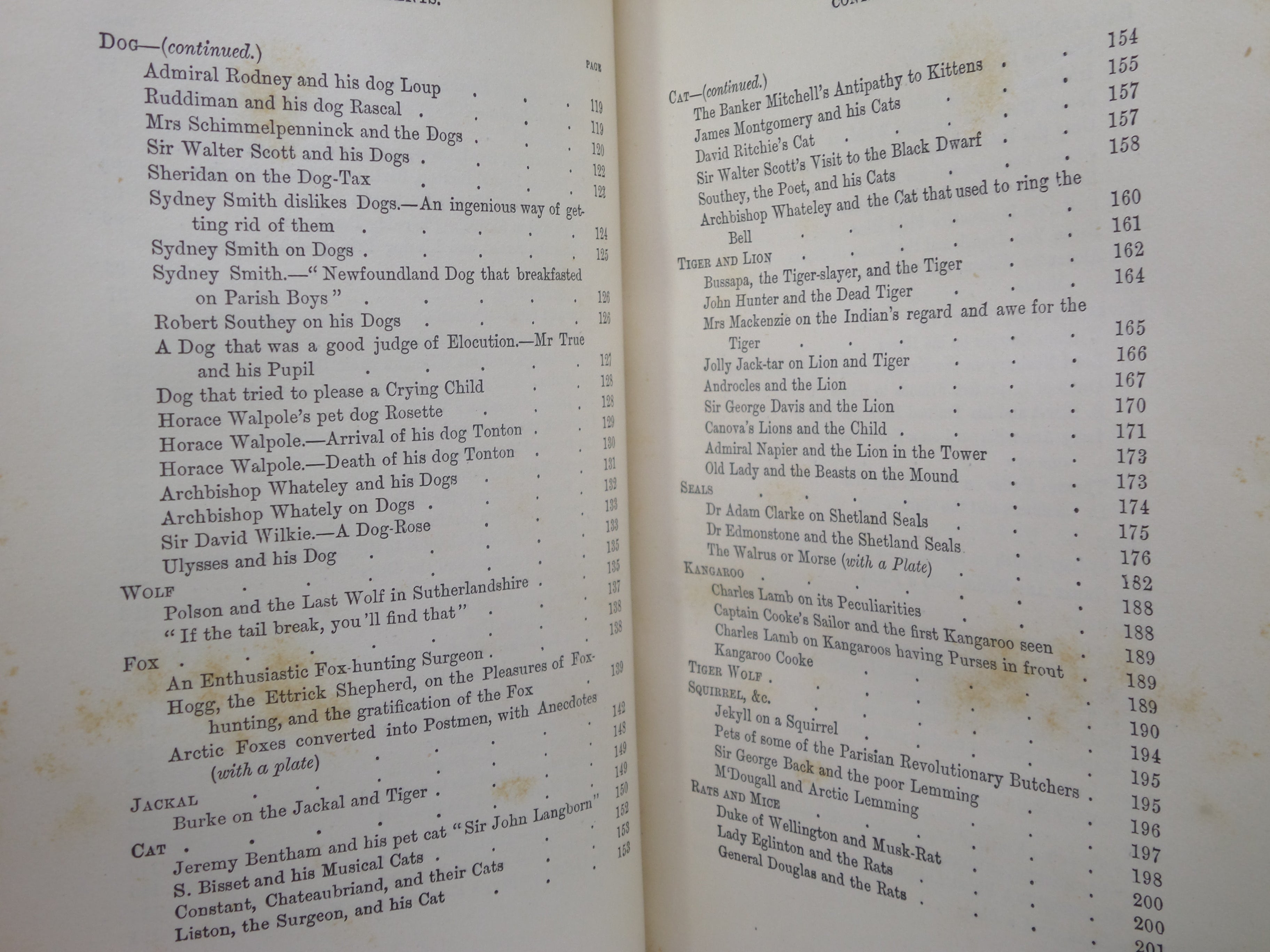 ANECDOTES AND STORIES OF QUADRUPEDS AND OTHER BEASTS BY ADAM WHITE C.1870 LEATHER BINDING