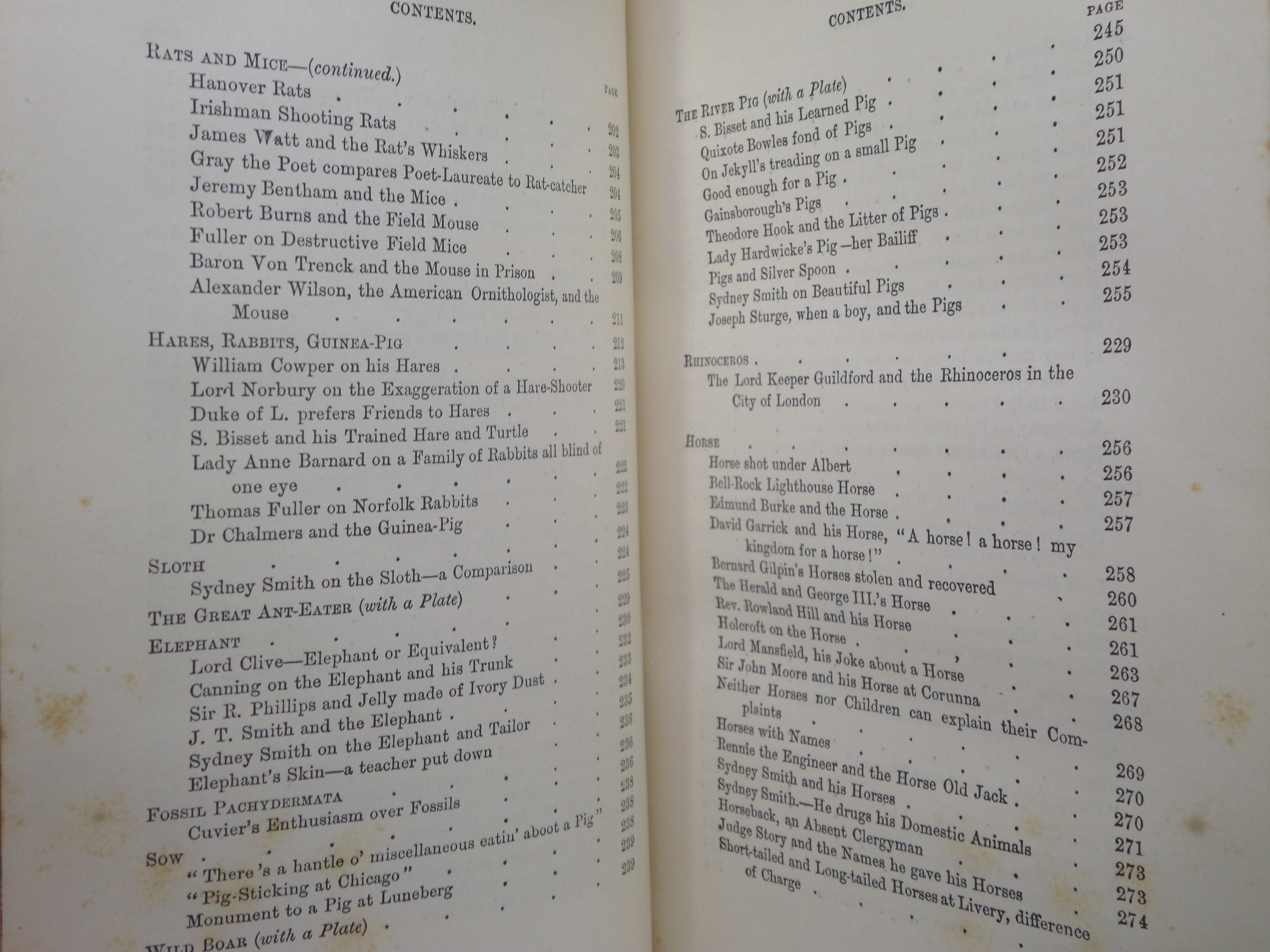 ANECDOTES AND STORIES OF QUADRUPEDS AND OTHER BEASTS BY ADAM WHITE C.1870 LEATHER BINDING