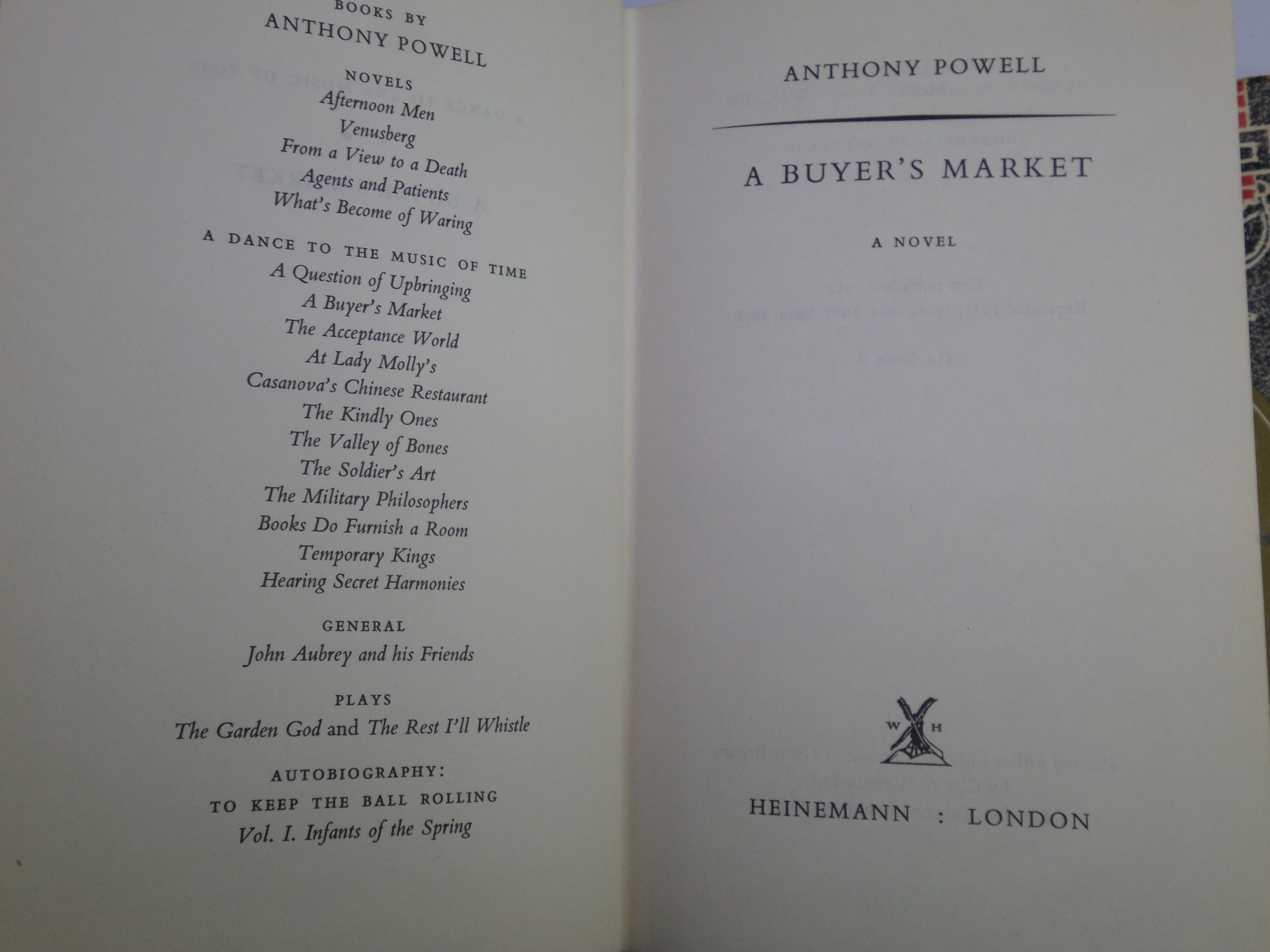 A DANCE TO THE MUSIC OF TIME, COMPLETE 12 VOLUME SET BY ANTHONY POWELL 1957-1977