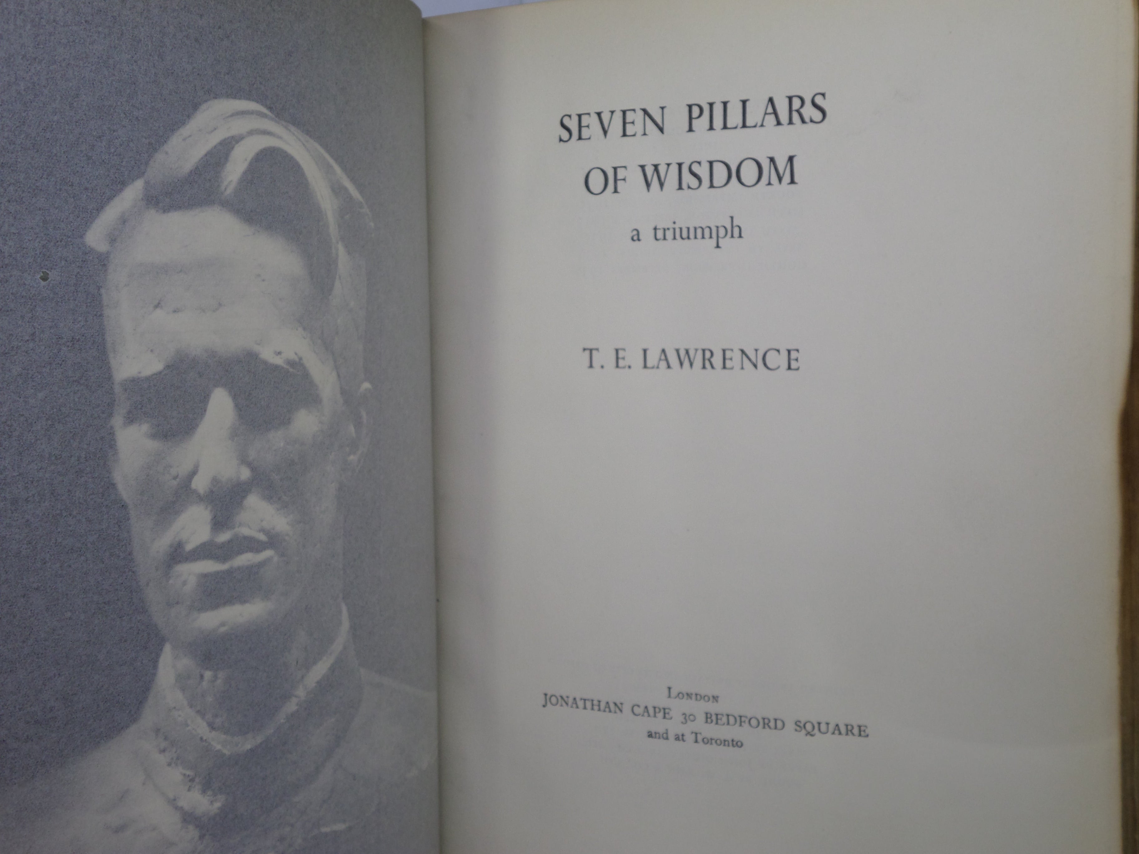 SEVEN PILLARS OF WISDOM BY T.E. LAWRENCE 1936 BOUND BY ZAEHNSDORF