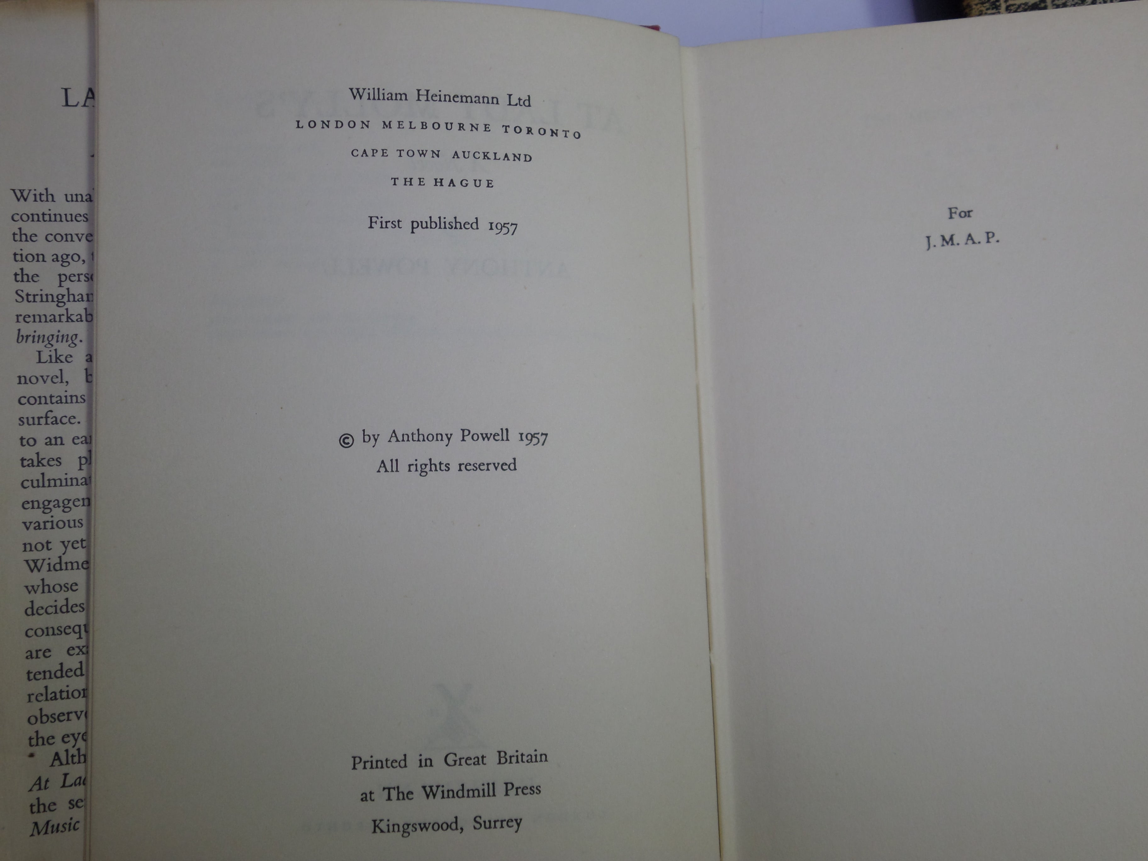 A DANCE TO THE MUSIC OF TIME, COMPLETE 12 VOLUME SET BY ANTHONY POWELL 1957-1977