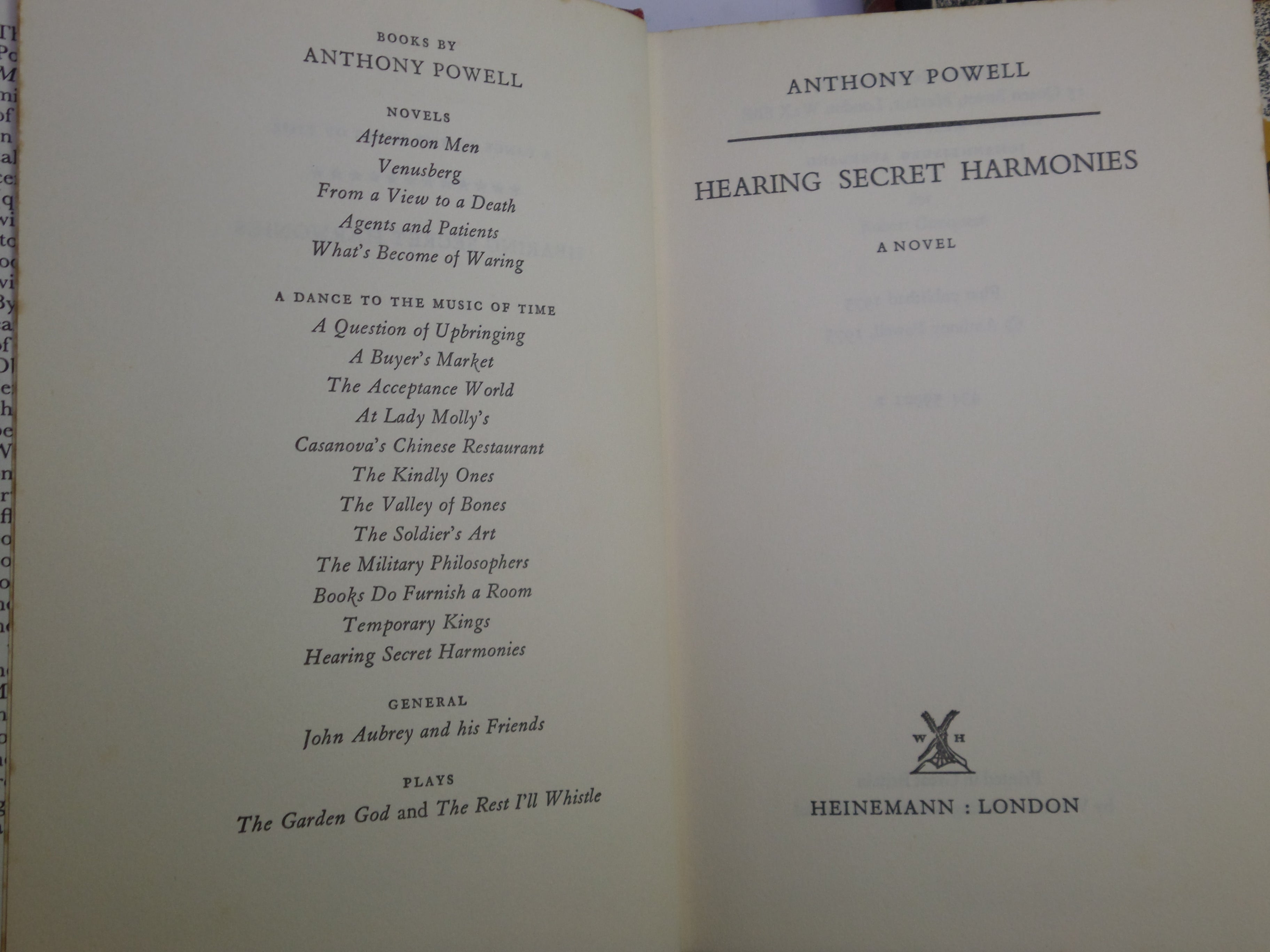 A DANCE TO THE MUSIC OF TIME, COMPLETE 12 VOLUME SET BY ANTHONY POWELL 1957-1977