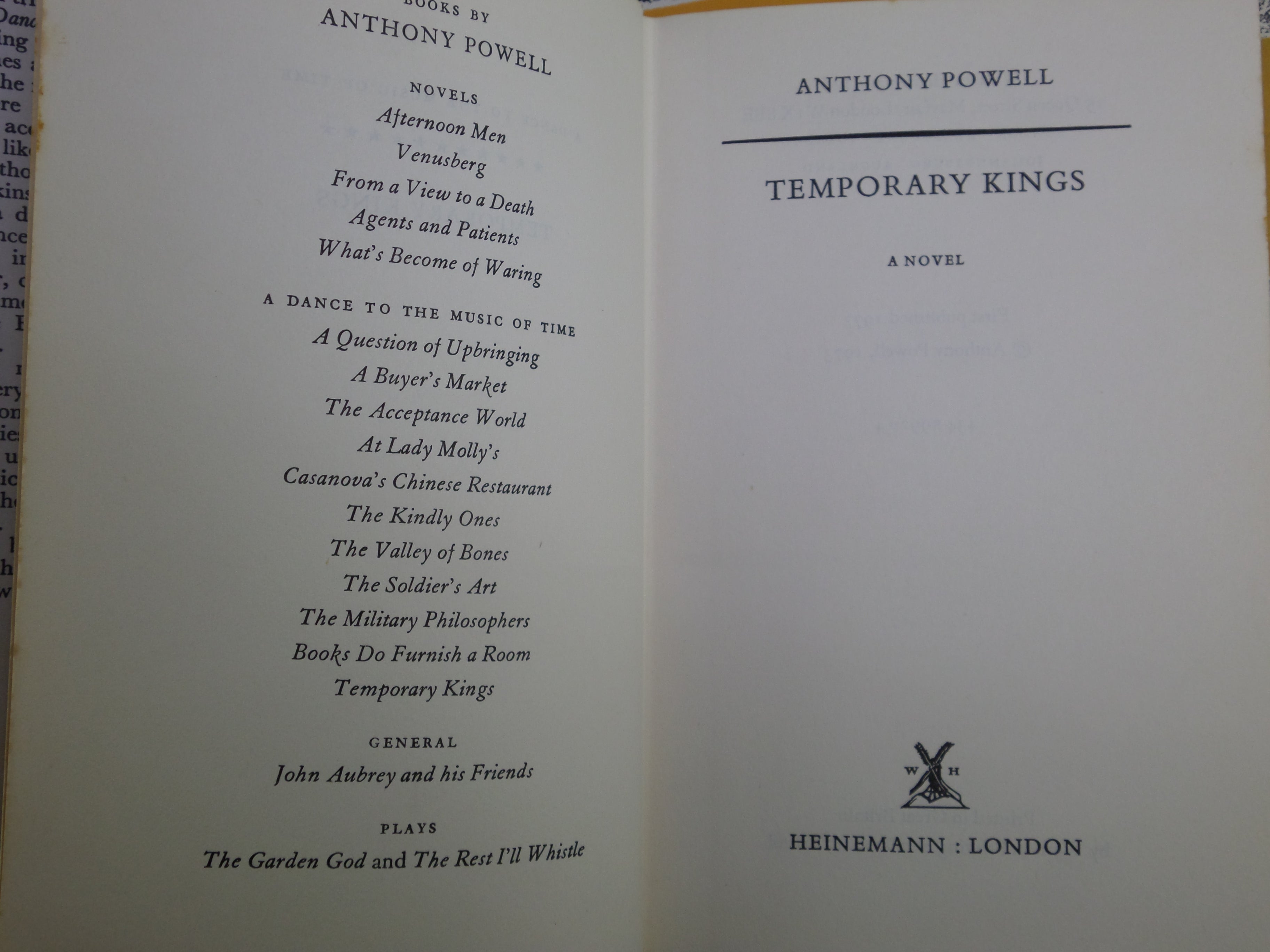 A DANCE TO THE MUSIC OF TIME, COMPLETE 12 VOLUME SET BY ANTHONY POWELL 1957-1977