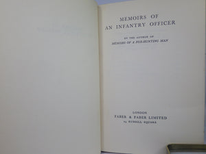 MEMOIRS OF AN INFANTRY OFFICER BY SIEGFRIED SASSOON 1930 FIRST EDITION