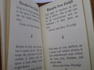 THOUGHTS FROM CARLYLE COMPILED BY ALICE JOUVEAU DU BREUIL, LEATHER BOUND MINIATURE EDITION