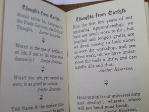 THOUGHTS FROM CARLYLE COMPILED BY ALICE JOUVEAU DU BREUIL, LEATHER BOUND MINIATURE EDITION