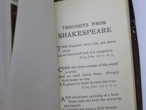 SHAKESPEARE THOUGHTS SELECTED BY LOUEY CHISHOLM, LEATHER BOUND MINIATURE EDITION