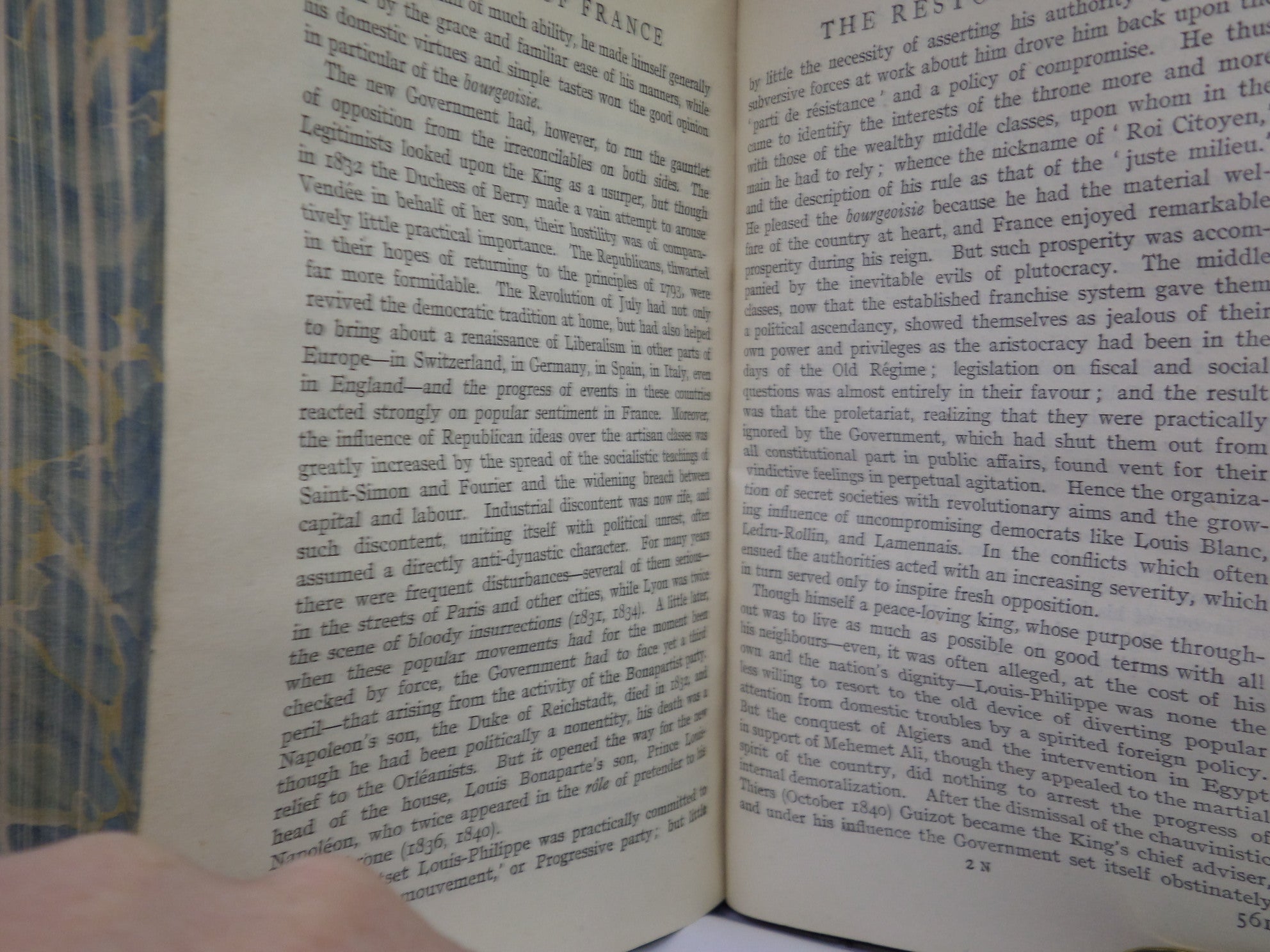 FRANCE: THE NATION AND ITS DEVELOPMENT BY WILLIAM HENRY HUDSON 1917 FINE TREE CALF BINDING