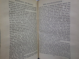 FRANCE: THE NATION AND ITS DEVELOPMENT BY WILLIAM HENRY HUDSON 1917 FINE TREE CALF BINDING