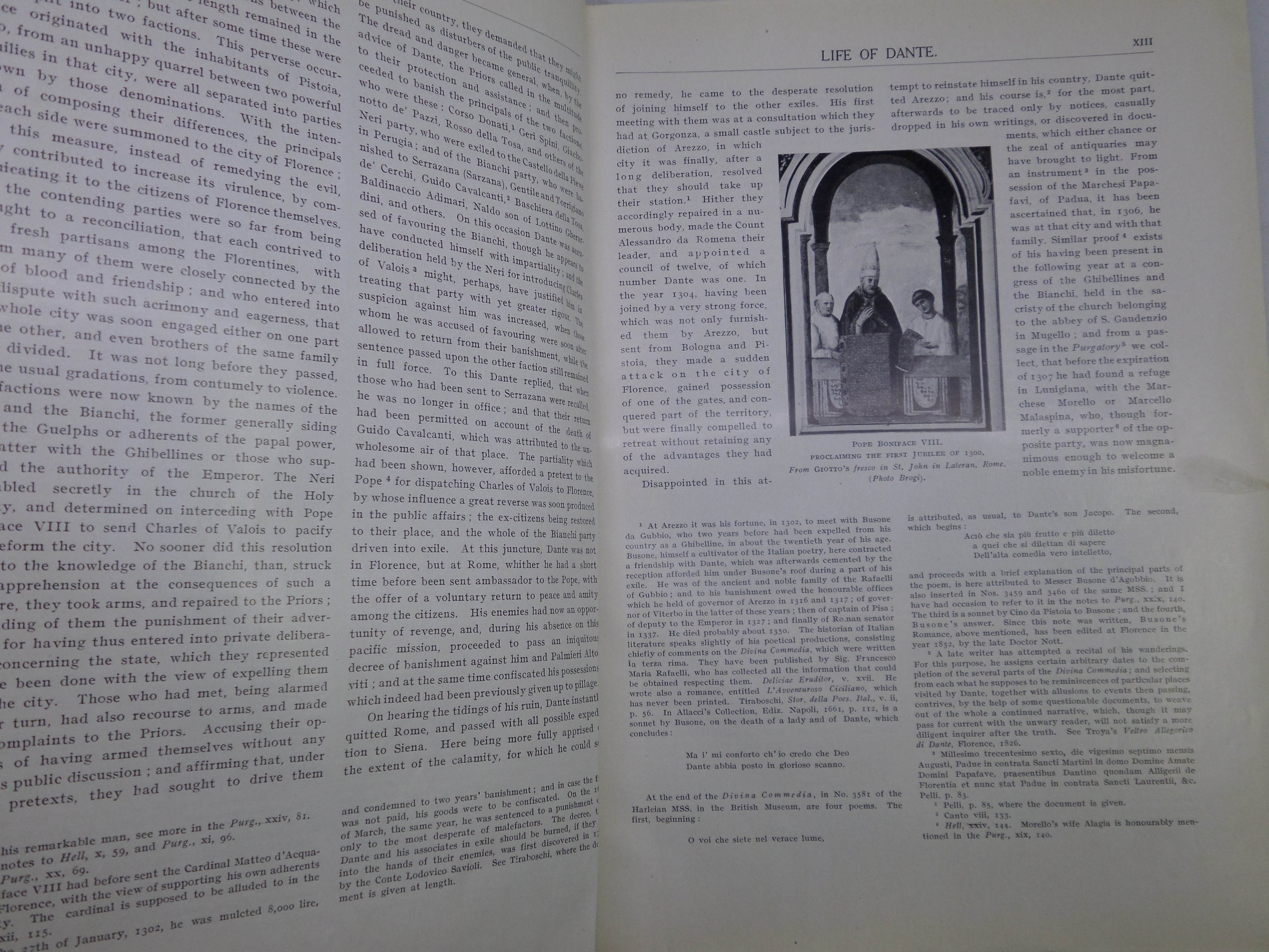 THE DIVINE COMEDY OF DANTE ALIGHIERI C.1930 ILLUSTRATED, FINE LEATHER BINDING