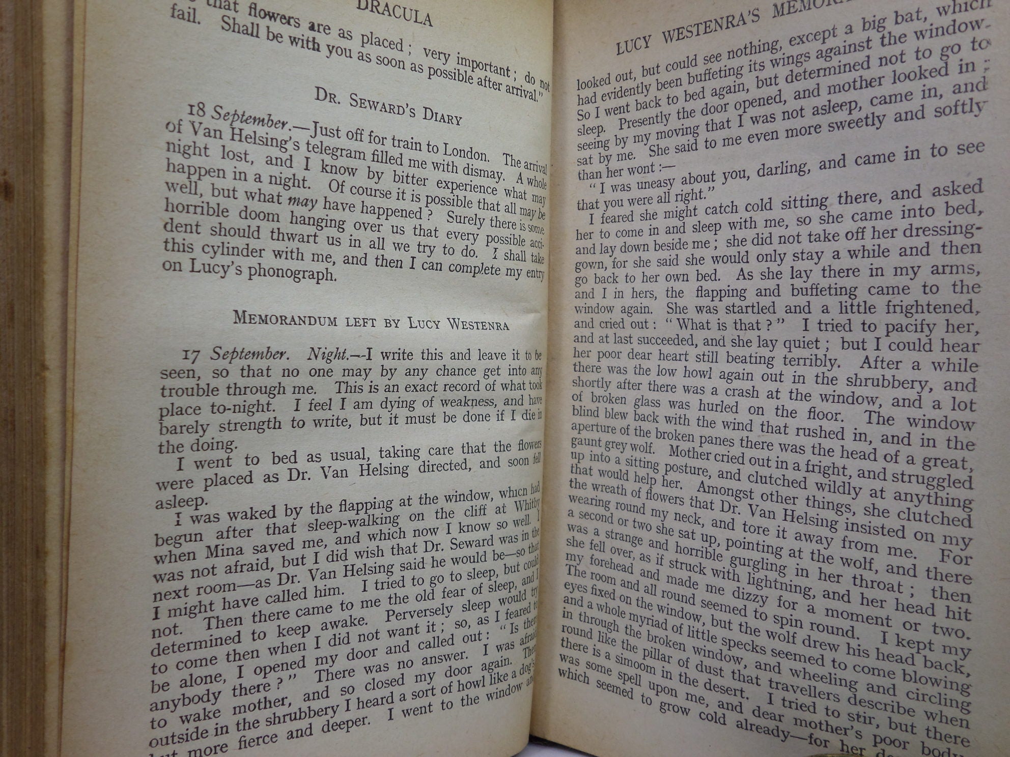 DRACULA BY BRAM STOKER 1927 SIXTEENTH EDITION