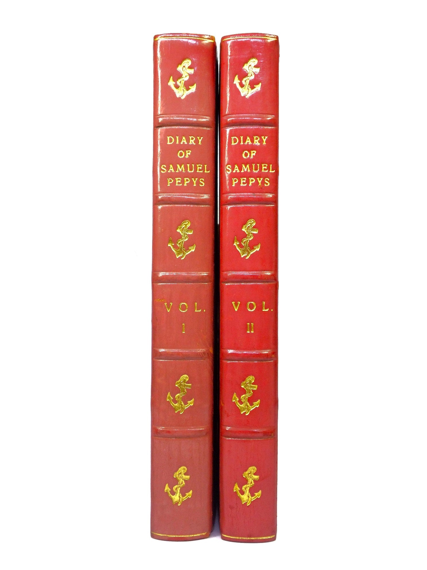 THE DIARY OF SAMUEL PEPYS CA. 1930 FINELY BOUND IN TWO VOLUMES BY BAYNTUN RIVIERE