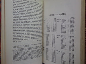 THE DIARY OF SAMUEL PEPYS CA. 1930 FINELY BOUND IN TWO VOLUMES BY BAYNTUN RIVIERE