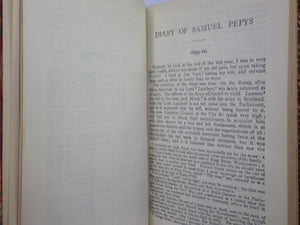 THE DIARY OF SAMUEL PEPYS CA. 1930 FINELY BOUND IN TWO VOLUMES BY BAYNTUN RIVIERE