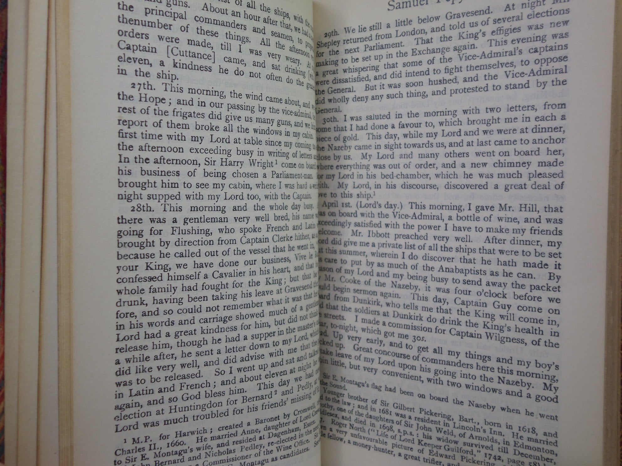 THE DIARY OF SAMUEL PEPYS CA. 1930 FINELY BOUND IN TWO VOLUMES BY BAYNTUN RIVIERE