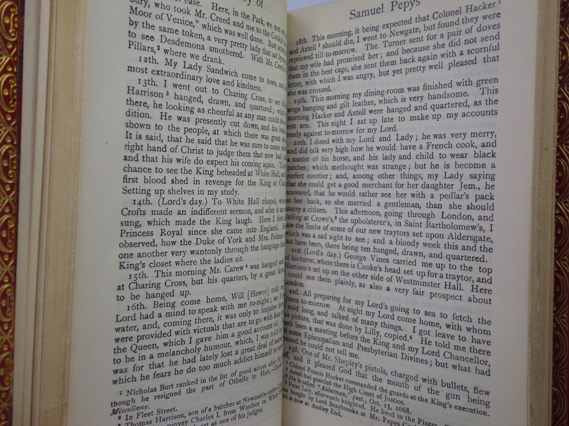 THE DIARY OF SAMUEL PEPYS CA. 1930 FINELY BOUND IN TWO VOLUMES BY BAYNTUN RIVIERE