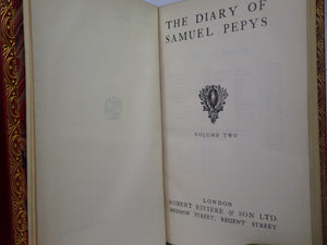 THE DIARY OF SAMUEL PEPYS CA. 1930 FINELY BOUND IN TWO VOLUMES BY BAYNTUN RIVIERE