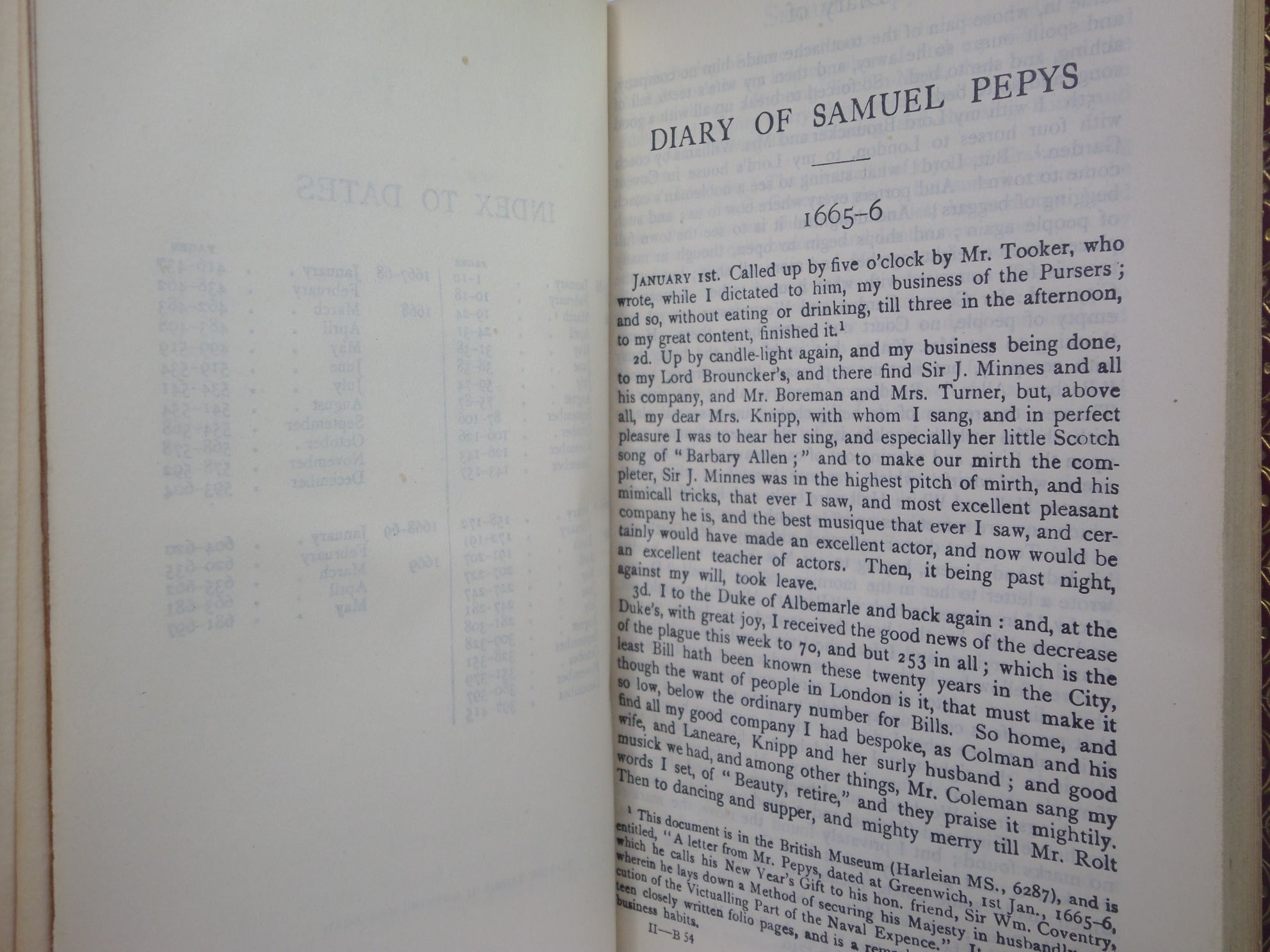 THE DIARY OF SAMUEL PEPYS CA. 1930 FINELY BOUND IN TWO VOLUMES BY BAYNTUN RIVIERE