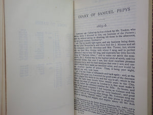 THE DIARY OF SAMUEL PEPYS CA. 1930 FINELY BOUND IN TWO VOLUMES BY BAYNTUN RIVIERE