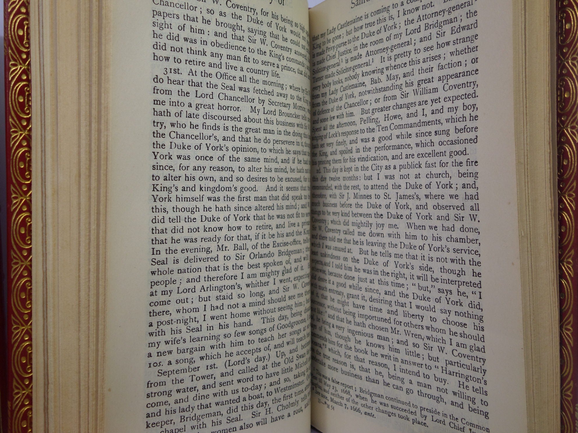 THE DIARY OF SAMUEL PEPYS CA. 1930 FINELY BOUND IN TWO VOLUMES BY BAYNTUN RIVIERE