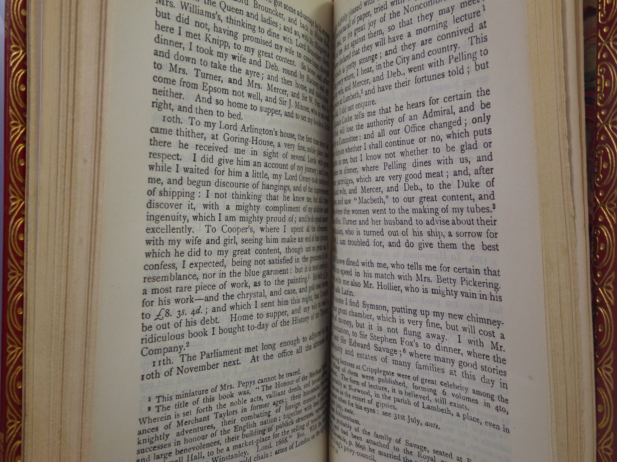 THE DIARY OF SAMUEL PEPYS CA. 1930 FINELY BOUND IN TWO VOLUMES BY BAYNTUN RIVIERE