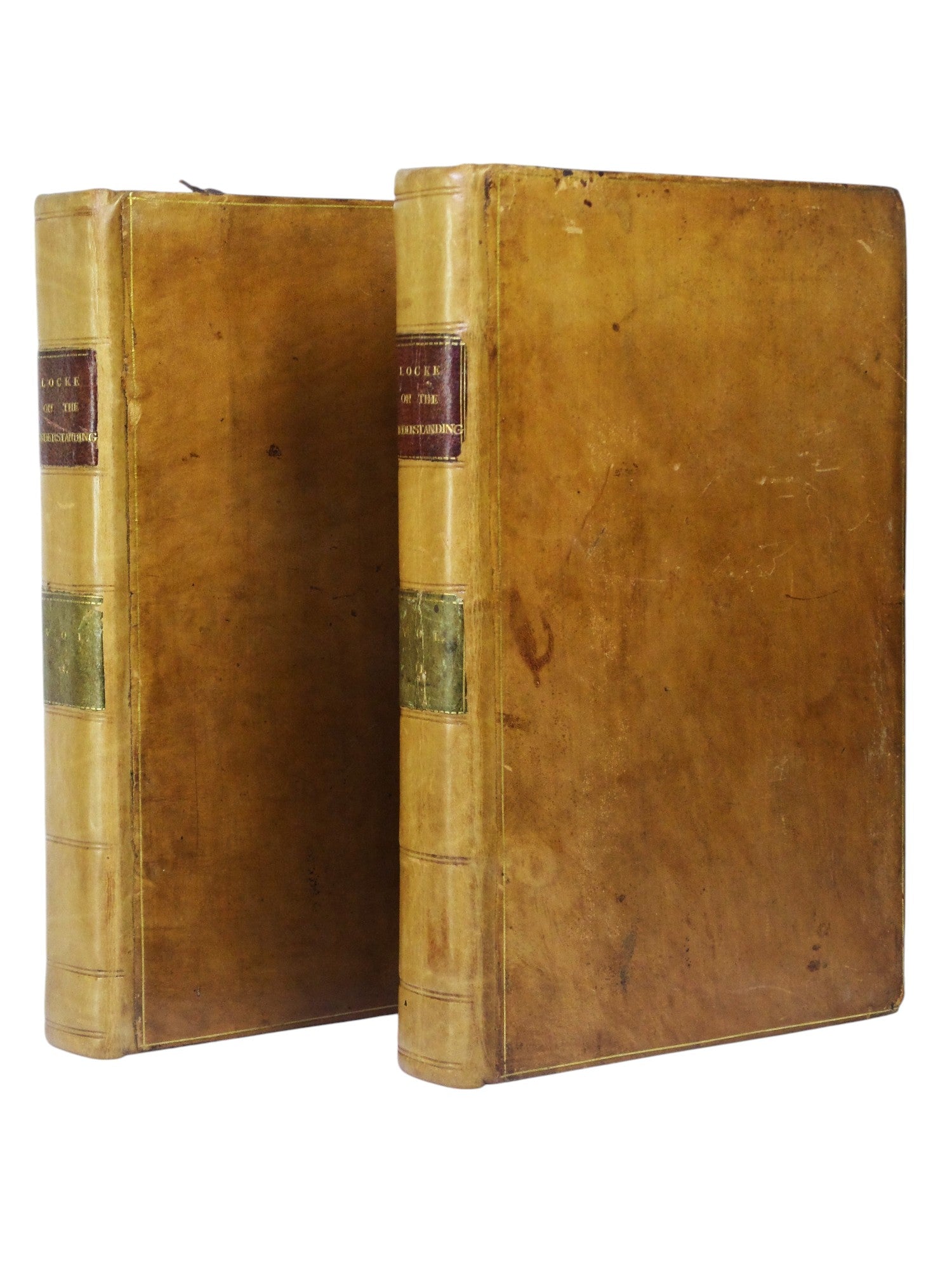 AN ESSAY CONCERNING HUMAN UNDERSTANDING BY JOHN LOCKE 1817 LEATHER BOUND
