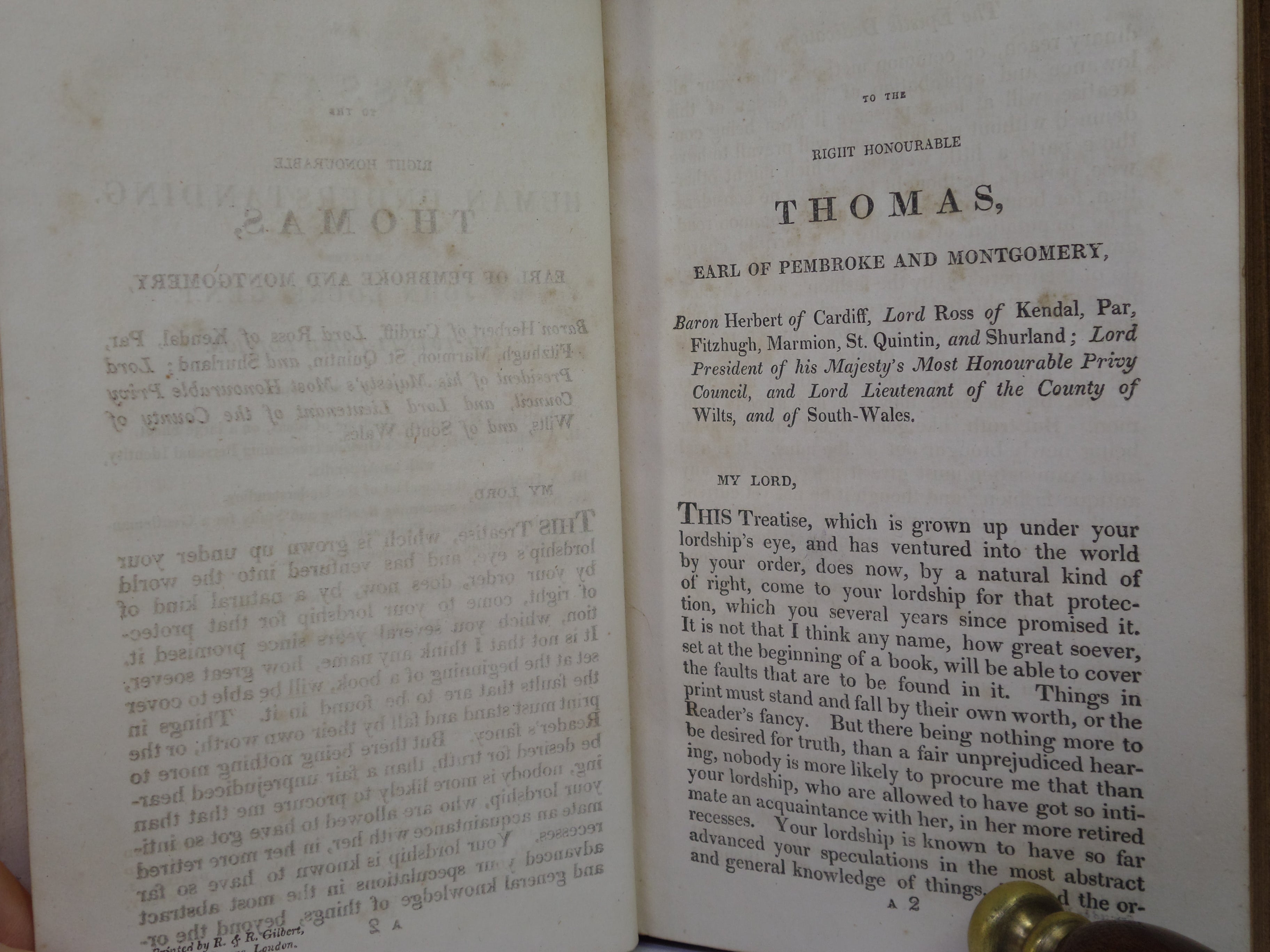 AN ESSAY CONCERNING HUMAN UNDERSTANDING BY JOHN LOCKE 1817 LEATHER BOUND