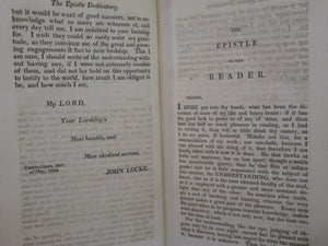 AN ESSAY CONCERNING HUMAN UNDERSTANDING BY JOHN LOCKE 1817 LEATHER BOUND