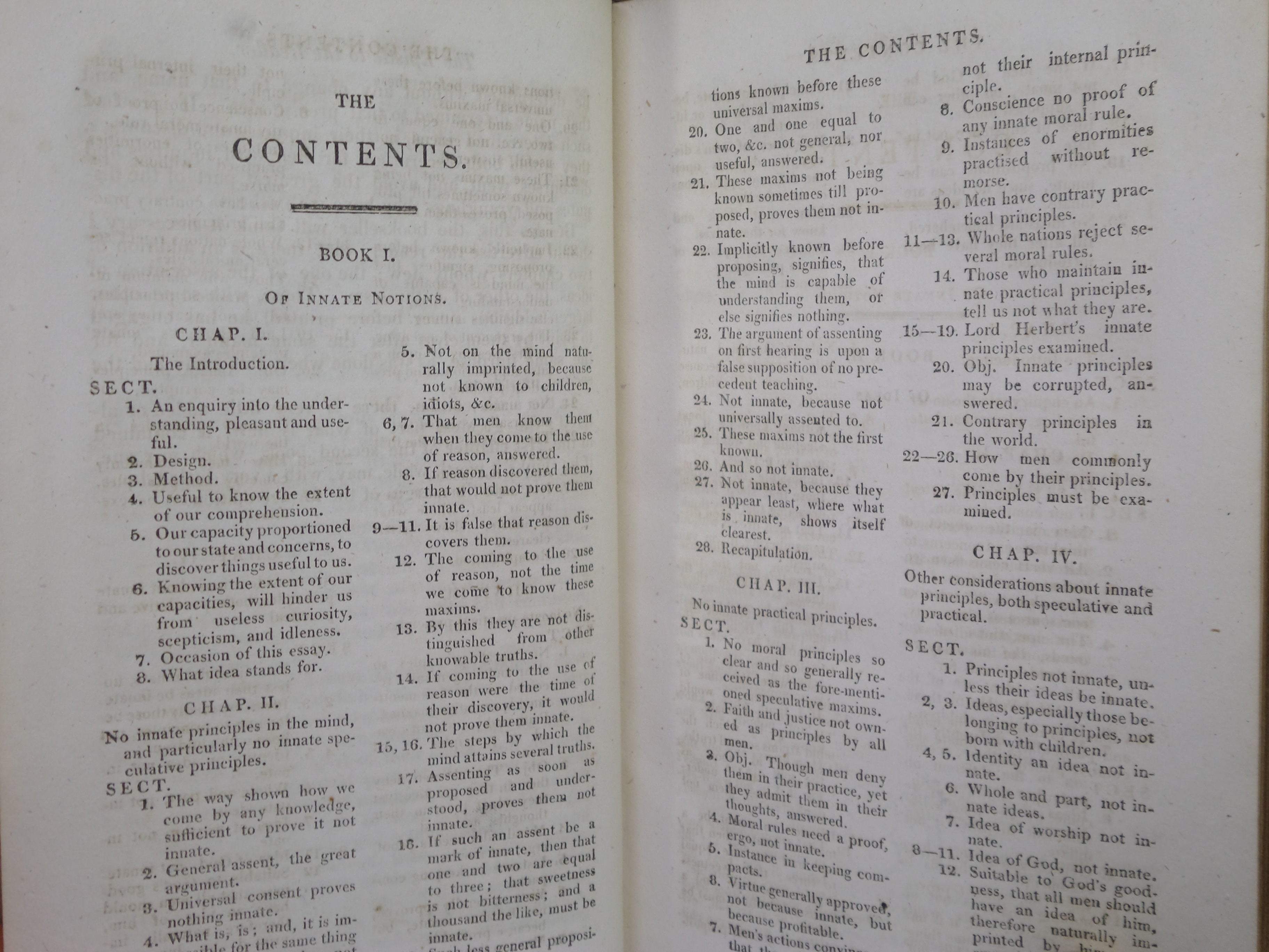 AN ESSAY CONCERNING HUMAN UNDERSTANDING BY JOHN LOCKE 1817 LEATHER BOUND