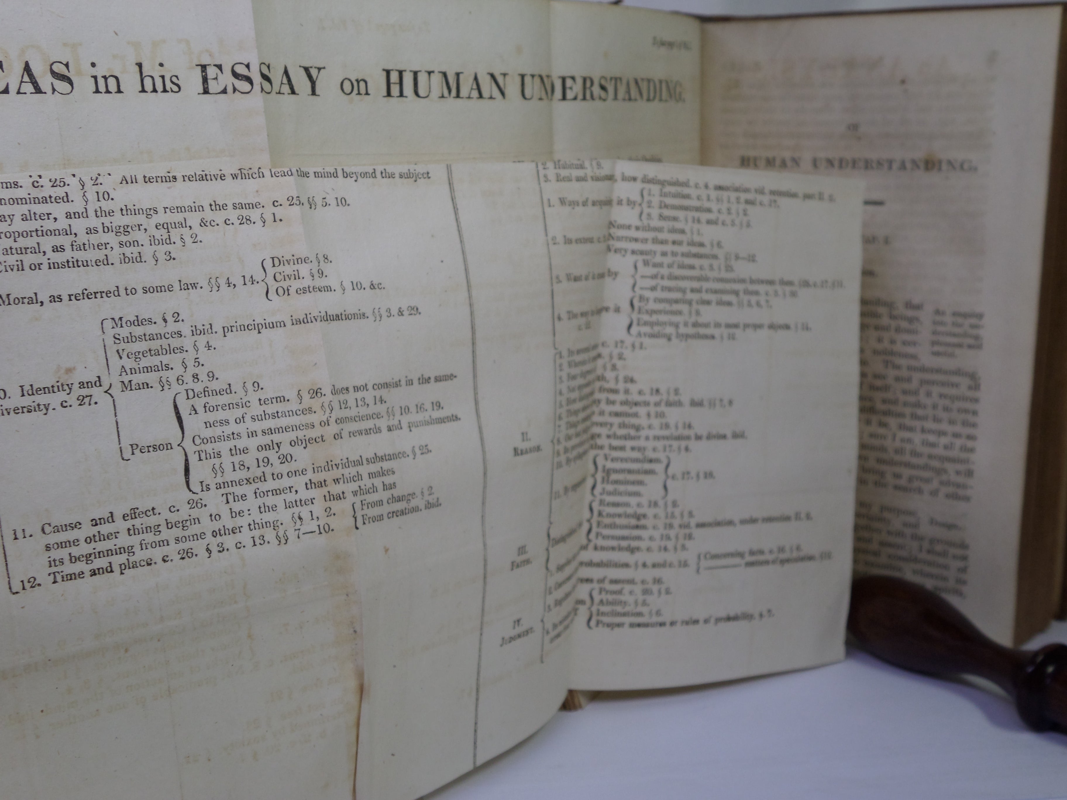 AN ESSAY CONCERNING HUMAN UNDERSTANDING BY JOHN LOCKE 1817 LEATHER BOUND