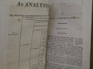AN ESSAY CONCERNING HUMAN UNDERSTANDING BY JOHN LOCKE 1817 LEATHER BOUND