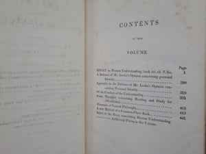 AN ESSAY CONCERNING HUMAN UNDERSTANDING BY JOHN LOCKE 1817 LEATHER BOUND