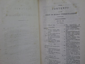 AN ESSAY CONCERNING HUMAN UNDERSTANDING BY JOHN LOCKE 1817 LEATHER BOUND