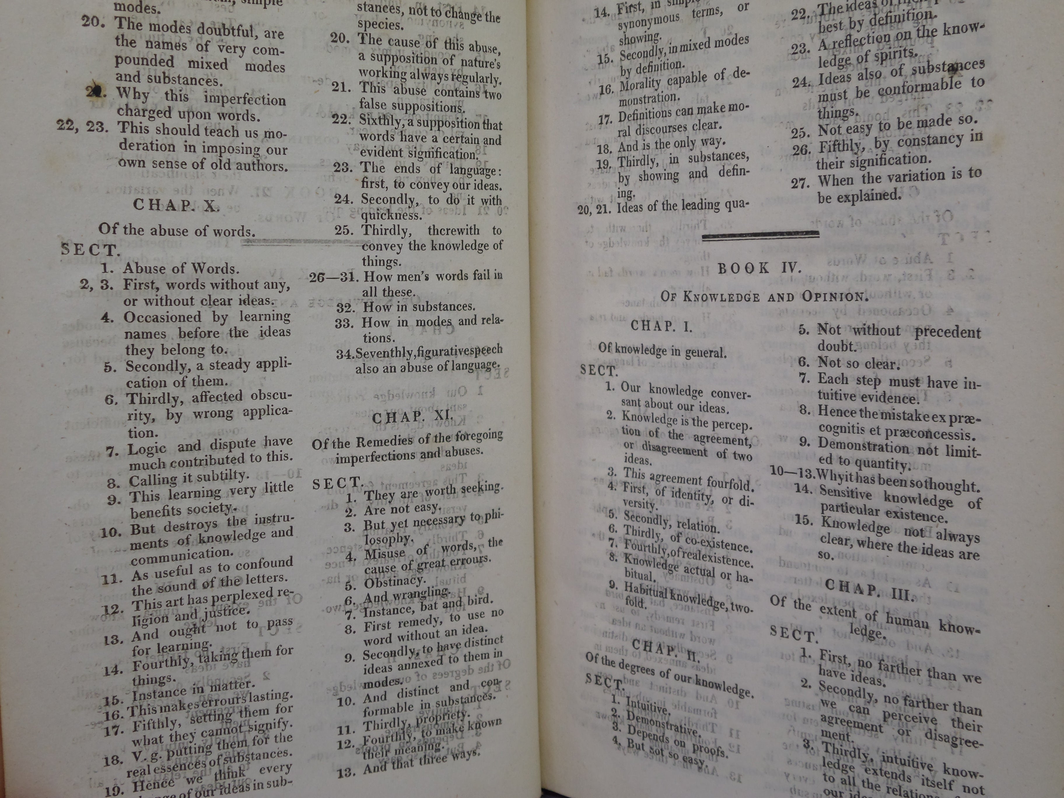 AN ESSAY CONCERNING HUMAN UNDERSTANDING BY JOHN LOCKE 1817 LEATHER BOUND
