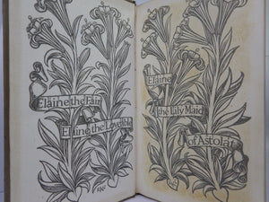 LANCELOT & ELAINE BY ALFRED LORD TENNYSON CA.1890 SIGNED & ILLUSTRATED BY REGINALD L. KNOWLES